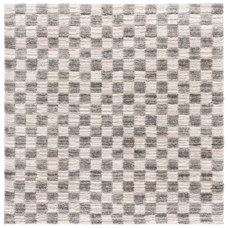 Tapis ivoire / gris Seattle, Carré 6 pi 7 po