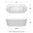 Carissa 71'' x 32'' Soaking Acrylic Bathtub-50480678