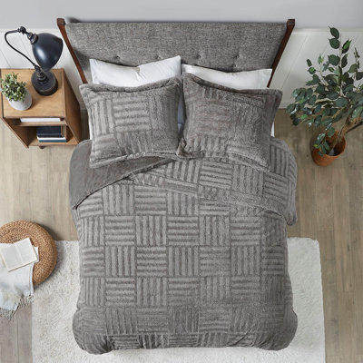 Ensemble d'édredon en duvet synthétique double / grand - fausse fourrure, taille mini | Idée de cadeau