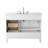Tiosha 42" Single Bathroom Vanity In White With Engineered Stone Top