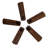 Smart 42" Indoor/Outdoor Ceiling Fan With Light, Dual Finish Black/Walnut 6-Blade, Remote  Control, Dimmable Led, 6-Speed Quiet Dc Motor, Reversible