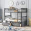 Lit superposé simple au-dessus de simple avec tiroirs, lits convertibles-118038996-118038997