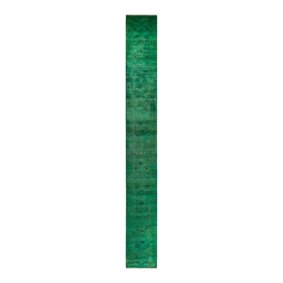 Tapis vert unique de 2 pi 7 po x 23 pi 1 po Yaseer