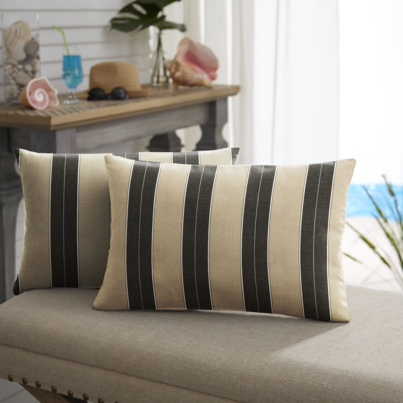 Striped Outdoor Reversible, 13"H x 20"W