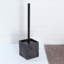 Ensemble de brosse de toilette carrée et porte-pierre effet pierre-75801544