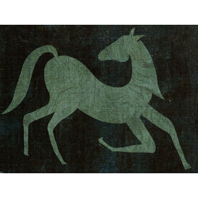 Horse Simple Silhouette I - Wrapped Canvas Print