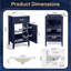 Meuble-lavabo bleu 20 po avec lavabo en céramique 20 po
