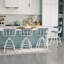 Swivel Upholstered Counter Stool with Metal Frame