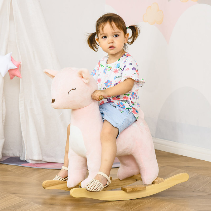 Qaba Kids Plush Ride-on Rocking Horse & Reviews | Wayfair