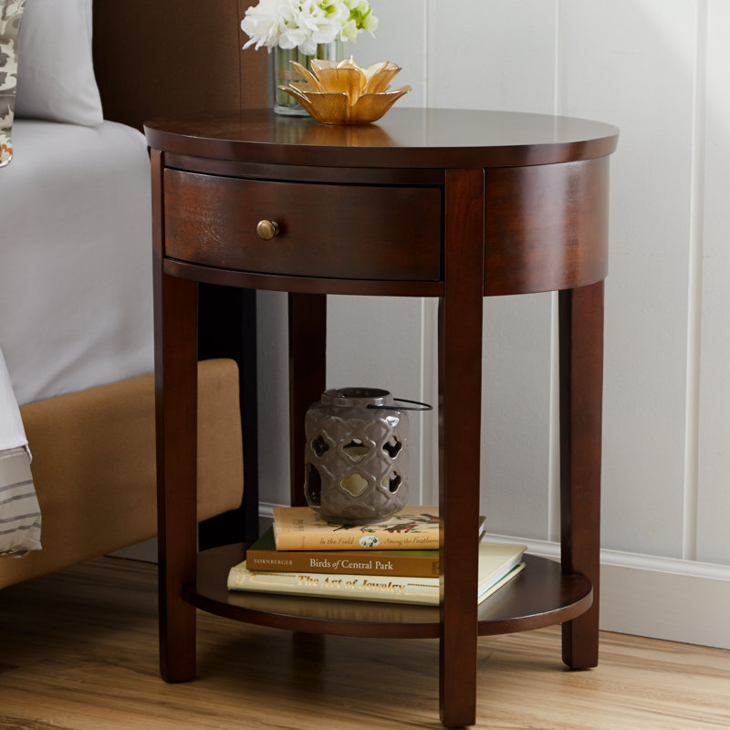 Zaheed End Table with Storage, Espresso