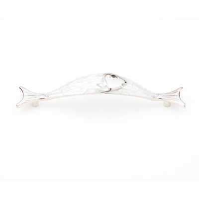 Schaub Symphony Mother of Pearl Cabinet Pull 4-1/2" Center-to-Center, Polished Nickel