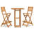 Solid Wood Bar Set with Stools