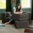 Shontae Zipline Convertible Compression Sleeper Loveseat, Ottomans & Pillows, Textured Microvelvet-73338523