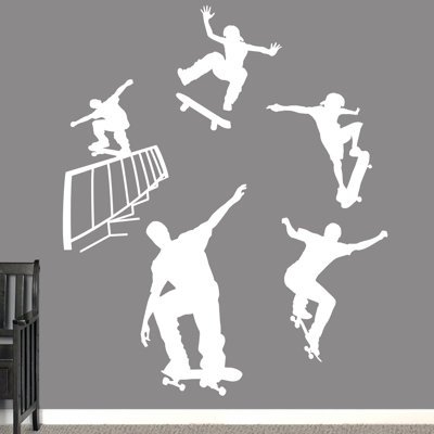 Décalcomanie murale skateboard