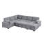 Canapé d'angle multi-fonctionnel en forme de L avec rangement et lit convertible-117067766