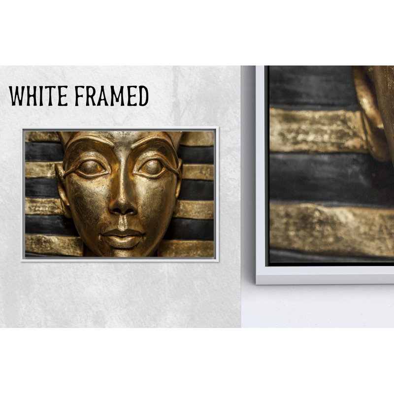 Élégante reproduction d'art sur toile égyptienne - décoration murale Pharaon, 1P, 19,8 po de hauteur x 27,6 po de largeur