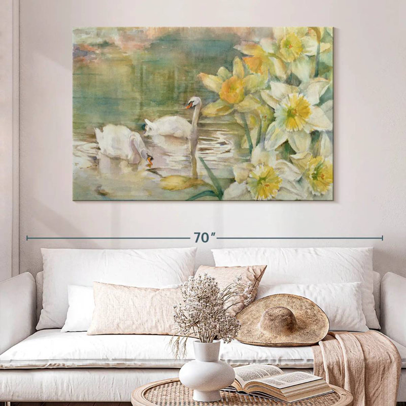 Harnek Swans At Hurst, 34" H x 51" W
