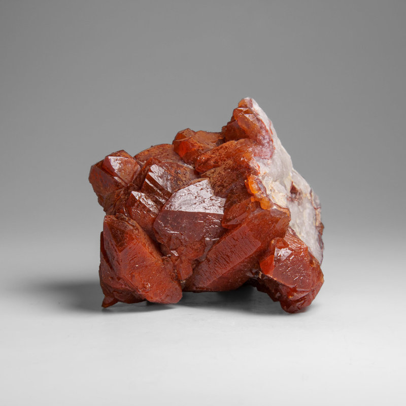 Red Quartz Hematite Crystal Cluster From Morocco (1.3 Lbs)