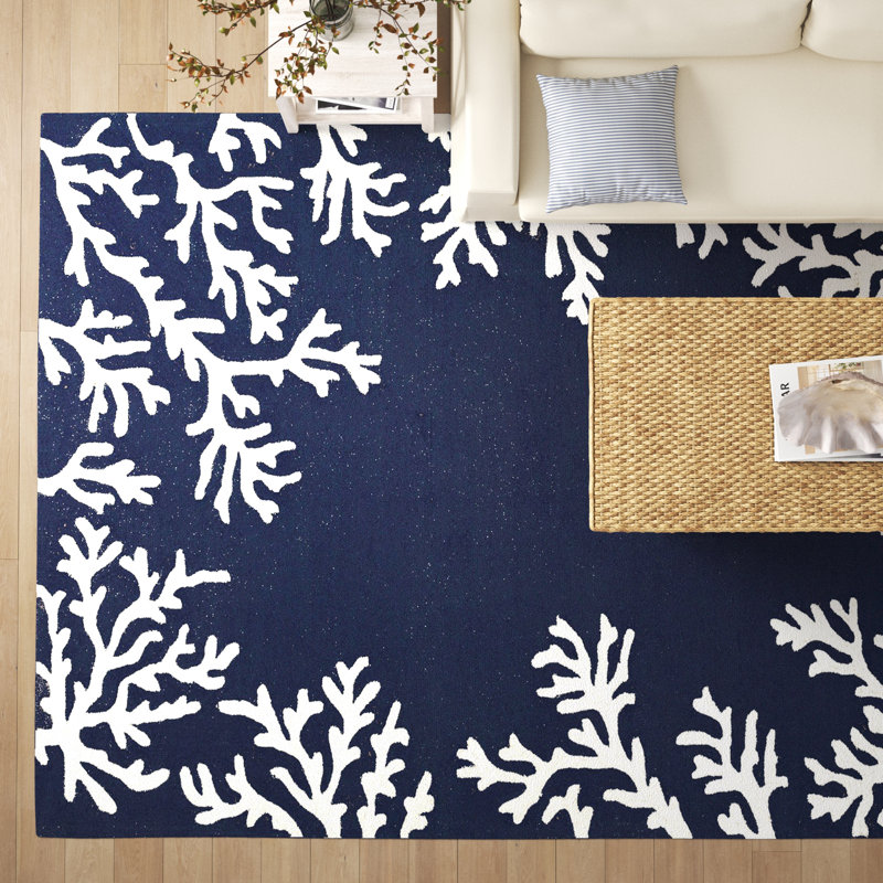 Tapis touffeté à la main à motif floral Bellavia, Rectangle 3 pi 6 po x 5 pi 6 po