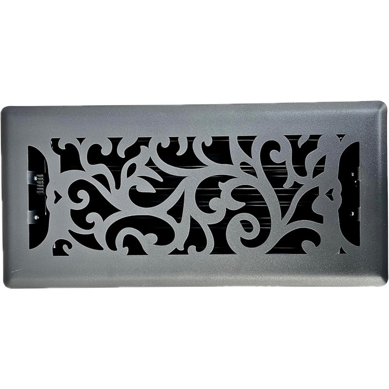 Sierra avec motif floral gris graphite, H 4 po x l 12 po x P 2,5 po, Gris granite