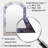 Purple And Gold Pastel Lilac Dreams I - Lilacs Arch Decorative Mirror, Traditional Asymmetrical Large Wall Mirror, Printed Metal Art-1378782022