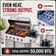4-Burner Propane Gas Grill With Side Burner – 641 Sq.In. Cooking Area, Viewing Window