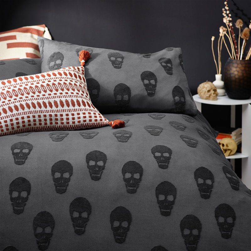 Cotton Abstract Duvet Cover Set with Pillowcases Included, Single - 1 Standard Pillowcase