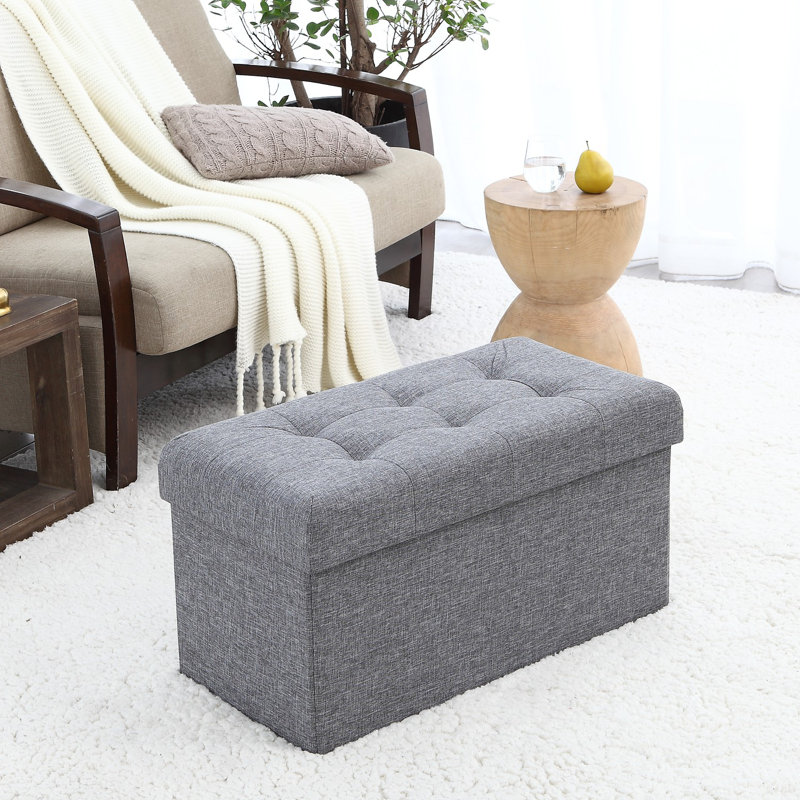 Foronda Upholstered Ottoman, Grey