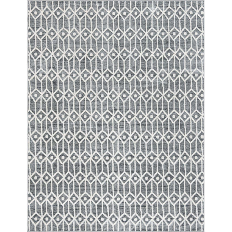 Clidy Abstract Indoor Rug, Rectangle 9' x 12'