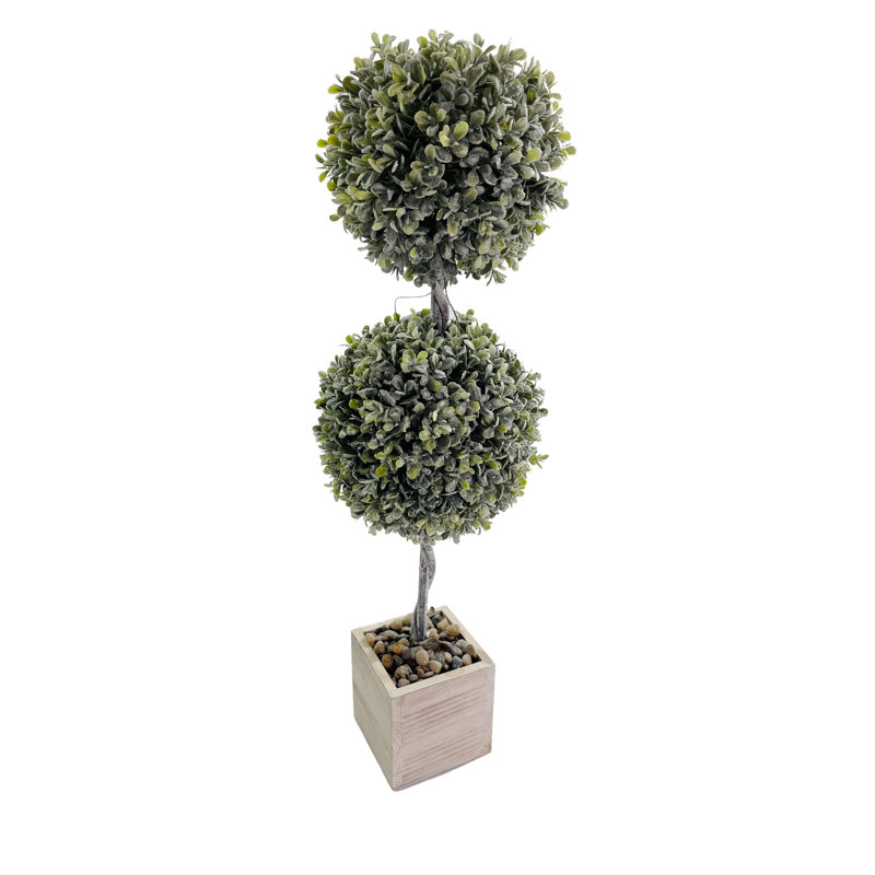 23'' Faux Boxwood Topiary in Planter
