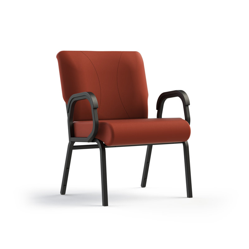 Stackable Waiting Room Chair with Metal Frame, Cordovan