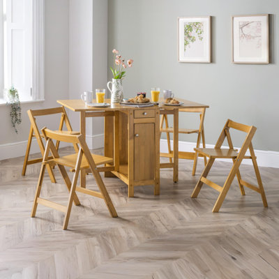 Alfreda 4 - Person Drop Leaf Dining Set