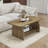 Double-Layer Rectangular Coffee Table with Storage Function-1073102880