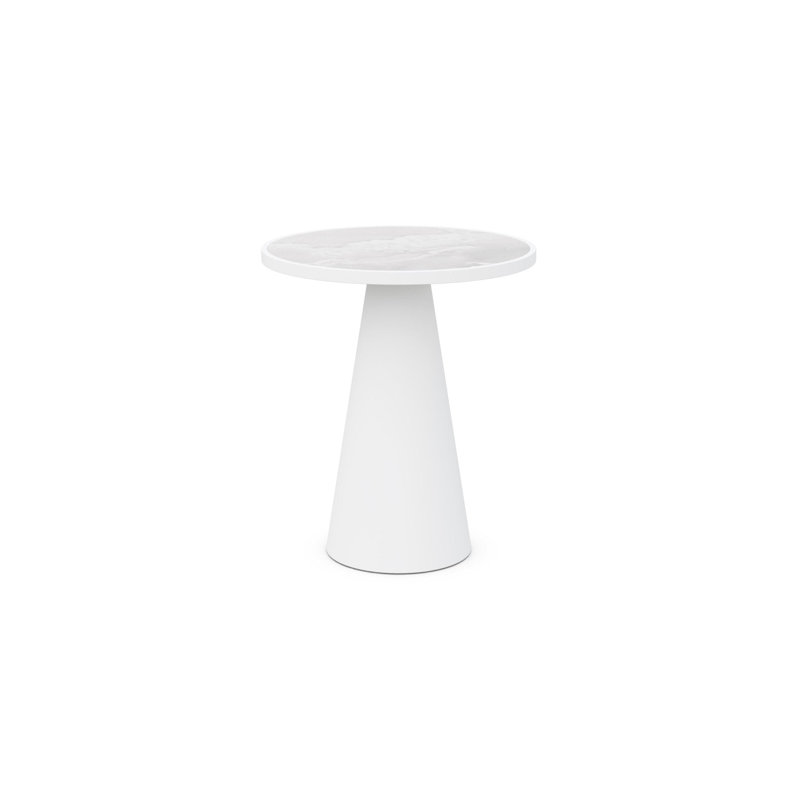 Leon Bar Table - Dekton Top, White, Helena