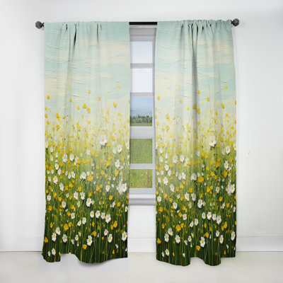 Gennifer Buttercups Minimalism Dream - Traditional Velvet Curtain - Room Darkening - 1 panel