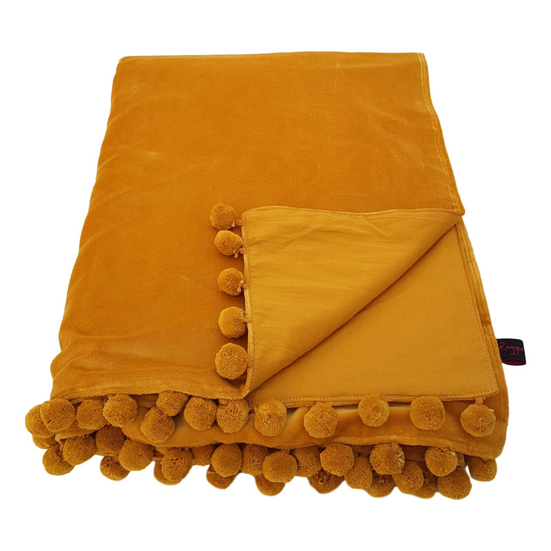 Reith Hand Woven Throw Blanket, Yellow