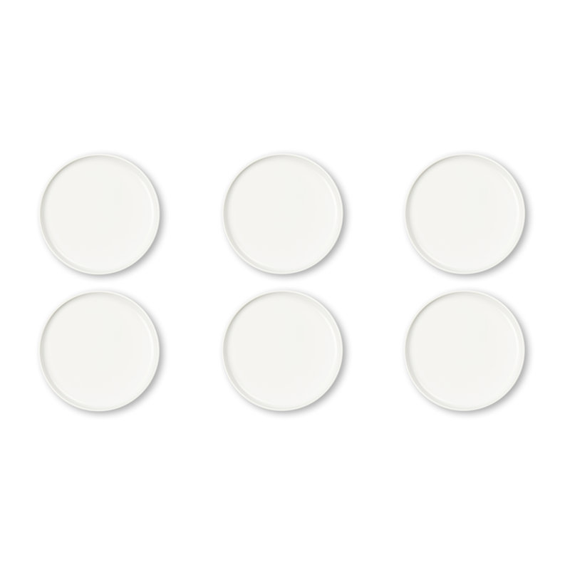 Excelsa Nordic Set Of 6 Dessert Plates, White