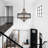 6 - Light 20 Inch Modern Dimmable Drum Chandelier With Crystal Accents For Dining Room Entryway
