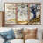 Toile brune avec cadre flottant