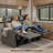 Zero zero clearance recliner  Electric Reclining Loveseat Sofa with Built-in Outlet & Storage, Faux Leather-510487815