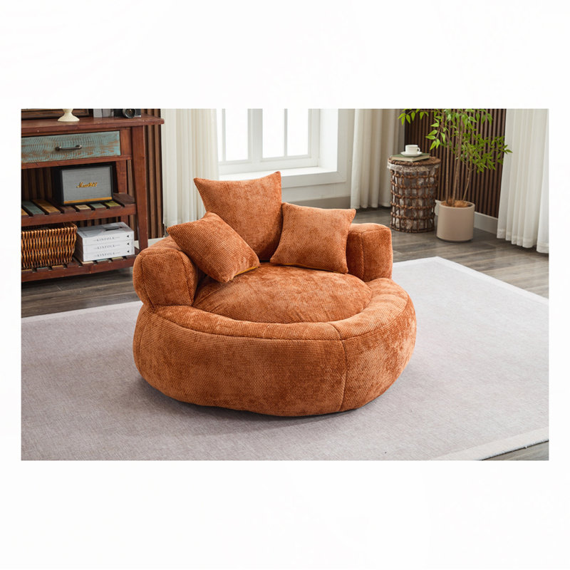 Fauteuil à billes Chenille, Chenille orange