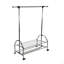 Barre à vêtements extensible en métal chromé