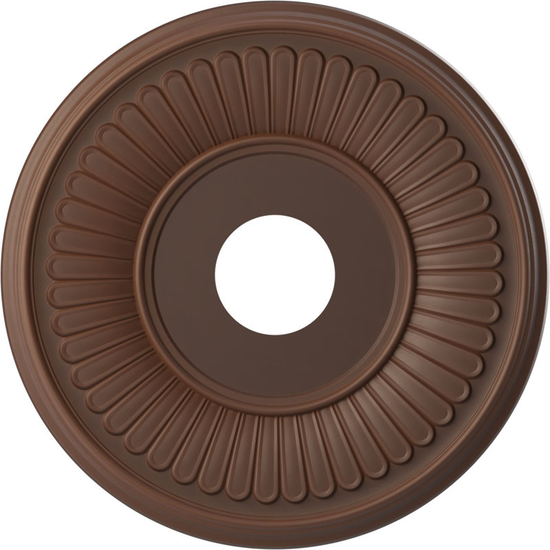 Médaillon de plafond Berkshire en PVC thermoformé, Rouille métallique, H 13 po x l 13 po x P 0,75 po