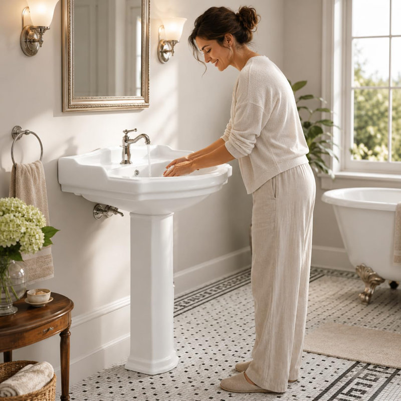 77.5 Ceramic Material Single Double Bathroom Vanity Top Sink