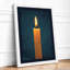 Solitary Flame Minimalist - Print-370619249-370619240