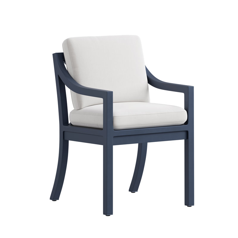 Dining Chair with Arms, Navy