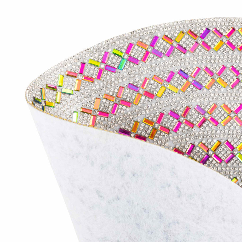 Napperon Sparkles Home Madison Avenue | Décoration de table strass | Rond de 15 po | Accent de luxe, Arc-en-ciel