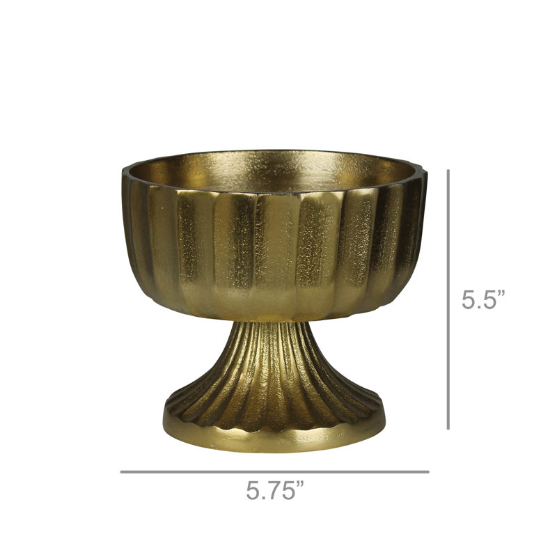 Iksha Brass Decorative Bowl 1, 5.50" H x 5.75" W x 5.75" D