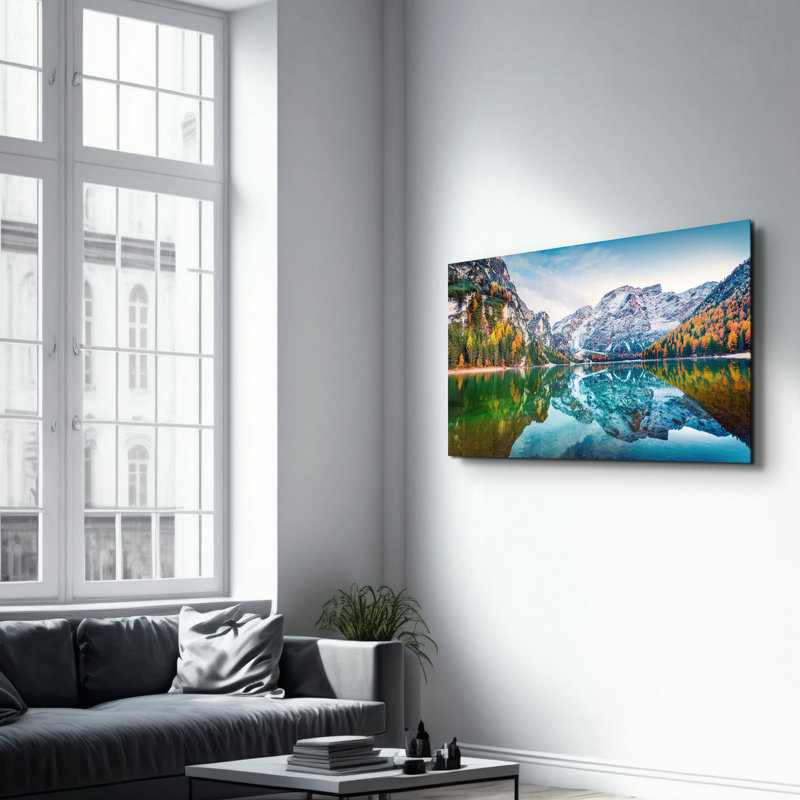Peinture murale élégante en verre trempé 100% verre trempé, épaisseur: 0,16 pouce | Imprimé UV pour des couleurs éclatantes et une durabilité | Parfait pour la décoration intérieure et l'esthétique moderne