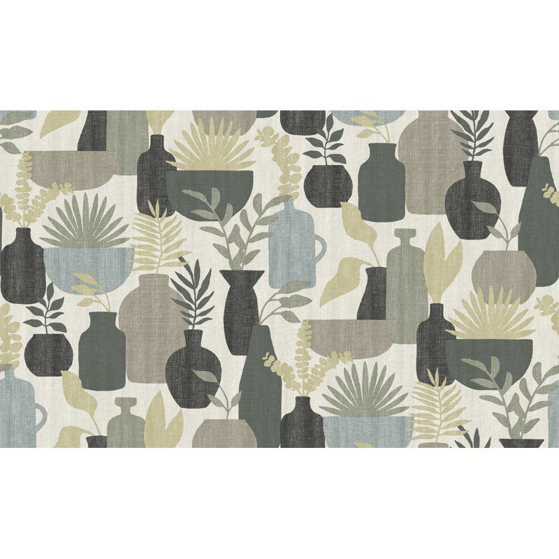 Papier peint blanc et sauge Botanica Clayworks, Sauge